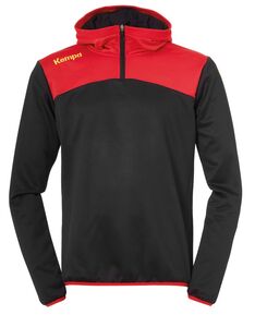 Kempa EMOTION 2.0 QUARTER ZIP HOODY - schwarz/rot/gelb