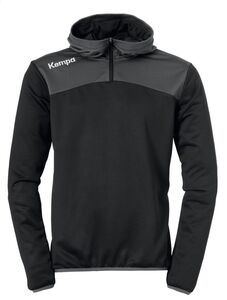 Kempa EMOTION 2.0 QUARTER ZIP HOODY - schwarz/anthra