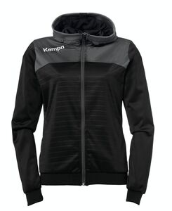 Kempa EMOTION 2.0 HOOD JACKET WOMEN - schwarz/anthra