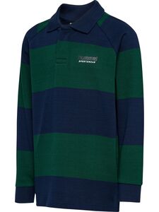Hummel Hmljr Loose Striped Polo L/S - dress blues