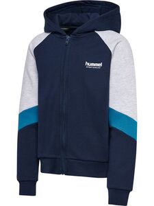 Hummel Hmljr Loose Blocked Zip Hoodie - dress blues
