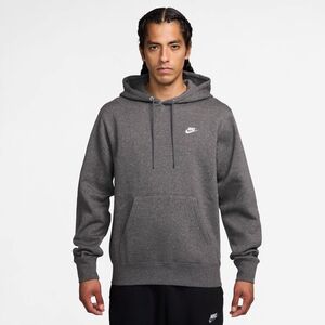 Nike M Nk Club Bb Po Hoodie - charcoal heathr/iron grey/white