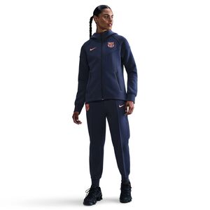 Nike Fcb W Nsw Tch Flc Wr Fz Hdy 3R - midnight navy/bright mango