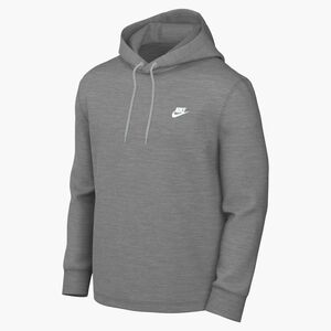 Nike M Nk Club Knit Po Hoodie - dk grey heather/lt smoke grey/white
