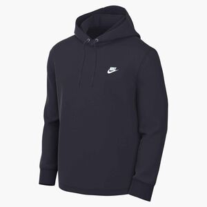 Nike M Nk Club Knit Po Hoodie - obsidian/obsidian/white