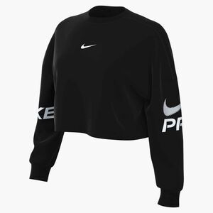 Nike W Np Df Flc Crew Tt Grx - black/white/white