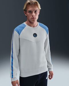 Nike M Nsw Cs Crew Flc Bb - photon dust/university blue