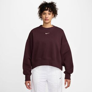 Nike W Nsw Phnx Flc Oos Crew - burgundy crush/sail