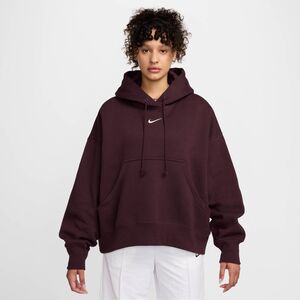 Nike W Nsw Phnx Flc Oos Po Hoodie - burgundy crush/sail