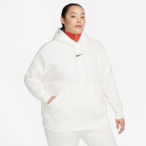 Nike W Nsw Phnx Flc Os Po Hoodie Pl - sail/black