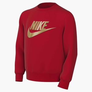 Nike K Nsw Club Flc Crew Gold - university red/metallic gold