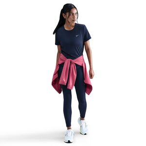 Nike W Nk Tempo Df Ss Top - midnight navy/reflective silv