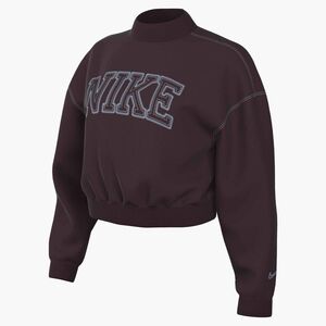 Nike W Nsw Phnx Flc Mock Neck Pe - burgundy crush