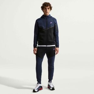 Nike M Nk Tch Flc Fz Wr Hoodie - obsidian/black/bright violet