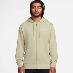 Nike M Nk Club Ft Fz Hoodie - lt khaki/lt khaki/white