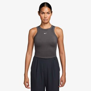 Nike W Nk One Fitted Df Crop Tank - thunder grey/white