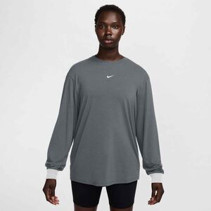 Nike W Nk One Relaxed Df Ls Top - smoke grey/htr/white