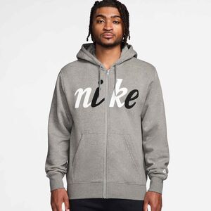 Nike M Nk Club Bb Fz Hood Ctb - dk grey heather/lt smoke grey/white