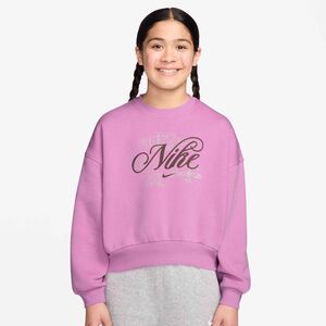 Nike G Nsw Club Flc Bxy Crew Gfx - lt magenta