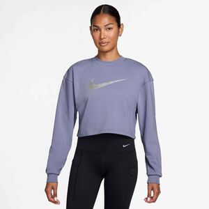 Nike W Np Df Crew Flc Tt Grx - iron purple/metallic silver/white