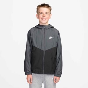 Nike K Nsw Rpl Wr Hd Jkt - smoke grey/black/white