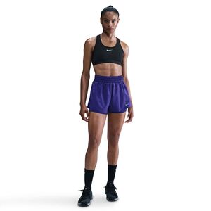 Nike W Nk Swsh Med Spt Unpadded Bra - black/white