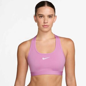 Nike W Nk Swsh Med Spt Unpadded Bra - lt magenta/white