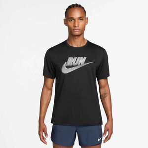 Nike M Nk Df Uv Miler Run Energy Ss - black/white