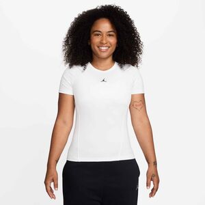 Nike W J Spt Df Ess Ss Top - white/black
