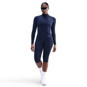 Nike W Nk One Df Qz Fttd Mdlyr - midnight navy/white