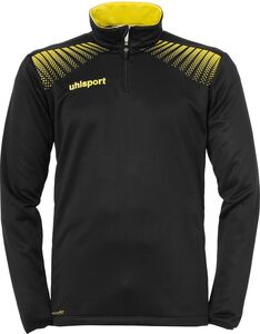 Uhlsport GOAL 1/4 ZIP TOP - schwarz/limonengelb