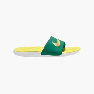 Nike Nike Kawa Little/Big Kids Slides - malachite/metallic gold-sonic yello
