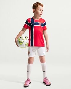 Nike Norway 2025/26 Stadium Home Little - chile red/chile red/blue void