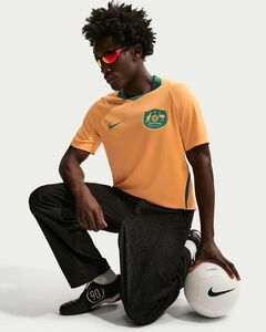 Nike Aus M Nk Df Jsy Ss Stad Hm - sport gold/mystic green/mystic gree