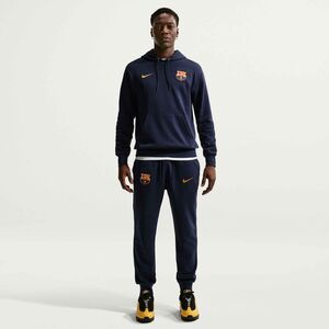 Nike Fcb Mnsw Club Hoodie Po Ft Ce - blackened blue/mineral yellow