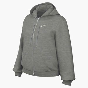 Nike W Nk Stdo Flc Std Fz Hdy - dk grey heather/sail