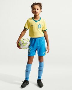 Nike Brazil 2025/26 Stadium Home Big Kid - lt photo blue/light menta/white