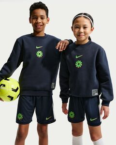 Nike Erling Haaland Club Fleece Big Kids - obsidian/green strike