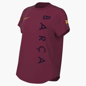 Nike Fcb W Nk One Rlxd Df Ss Top Hm - noble red/noble red/mineral yellow