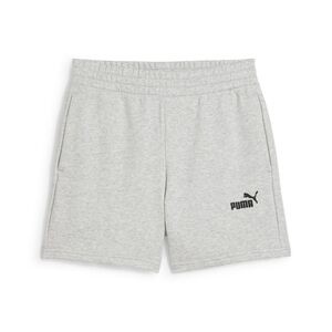 Puma ESS Small No 1 Logo 5 High-Waist Shorts TR - Light Gray Heather