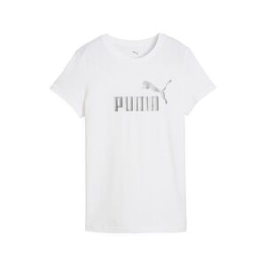 Puma ESS METALLIC No. 1 Logo Tee - PUMA White-metallic silver