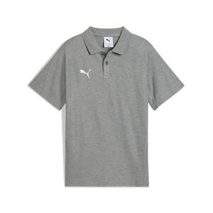 Puma teamEVOSTRIPE Polo Jr - Medium Gray Heather-PUMA Silver-PUMA White