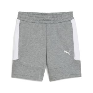 Puma teamEVOSTRIPE Shorts Jr - Medium Gray Heather-PUMA Silver-PUMA White