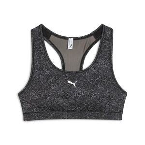 Puma 4KEEPS BRA - PADDED - PEBBLE PRINT - Cool Dark Gray