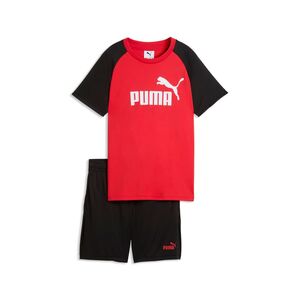 Puma ESS No.1 Logo Poly Tee and Shorts Set B - For All Time Red
