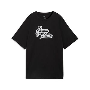 Puma GRAPHICS  Relaxed Varsity Tee - PUMA Black