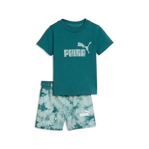 Puma MINICATS ESS TIE-DYE Tee and Shorts Set INF - Emerald Ice