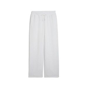 Puma WARDROBE ESS Wide Sweatpants FL op - White Glow Heather