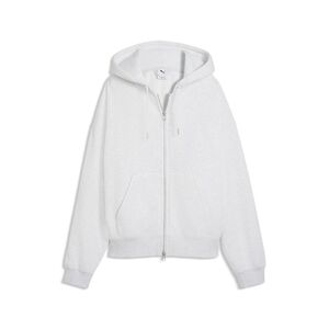 Puma ESS Short Oversized Full-Zip Hoodie FL - White Glow Heather