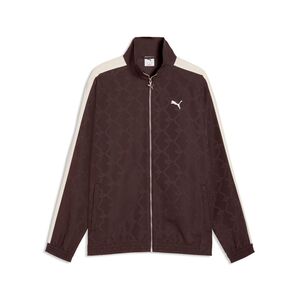 Puma T7 Jacquarded Woven Relaxed Track Jacket - Chocolate Brown
